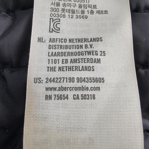 Abercrombie Kids Parka Winter Jacket Coat A&F Sz 5/6 Unisex Black Sherpa Warm - Picture 10 of 10